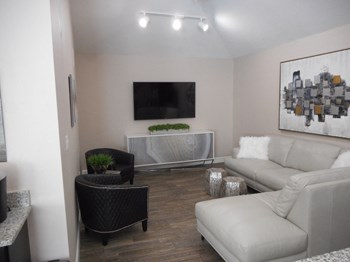 Timber Chase Clubhouse TV Seating Area